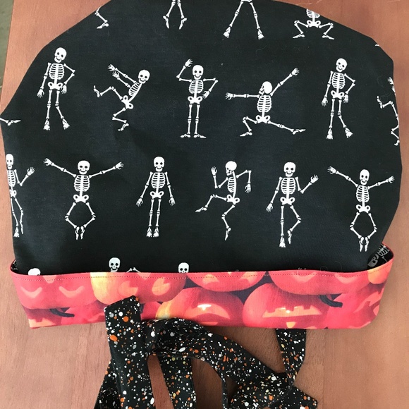 Scrub CAP/HAT *Reversible *Long Ties *Halloween - Picture 14 of 16